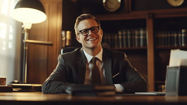 happy_attorney_working_at_a_desk